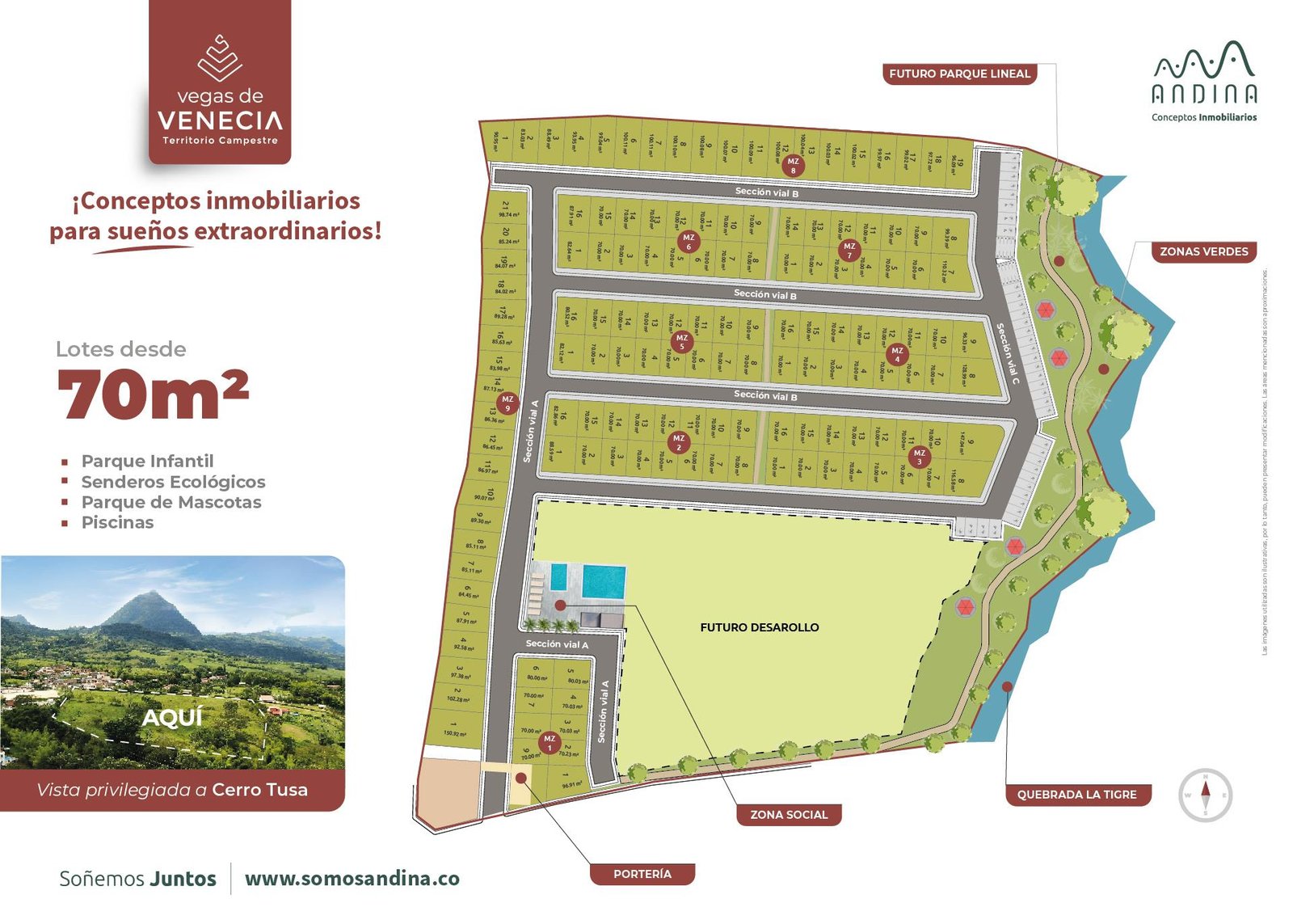 Plano comercial de Vegas de Venecia